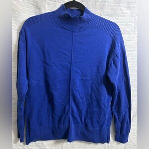 Karen Scott Shirt Womens Plus Sleeve Mock Neck Seam Front Sweater Cotton M B51